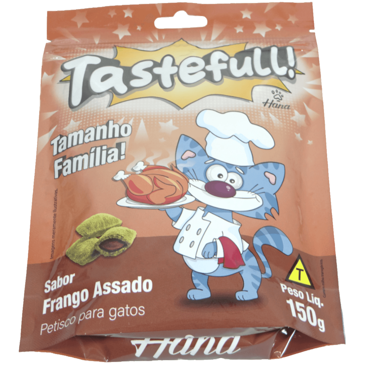 Hana Tastefull Nuggets Para Gatos Frango Assado 150g Kit 3 un