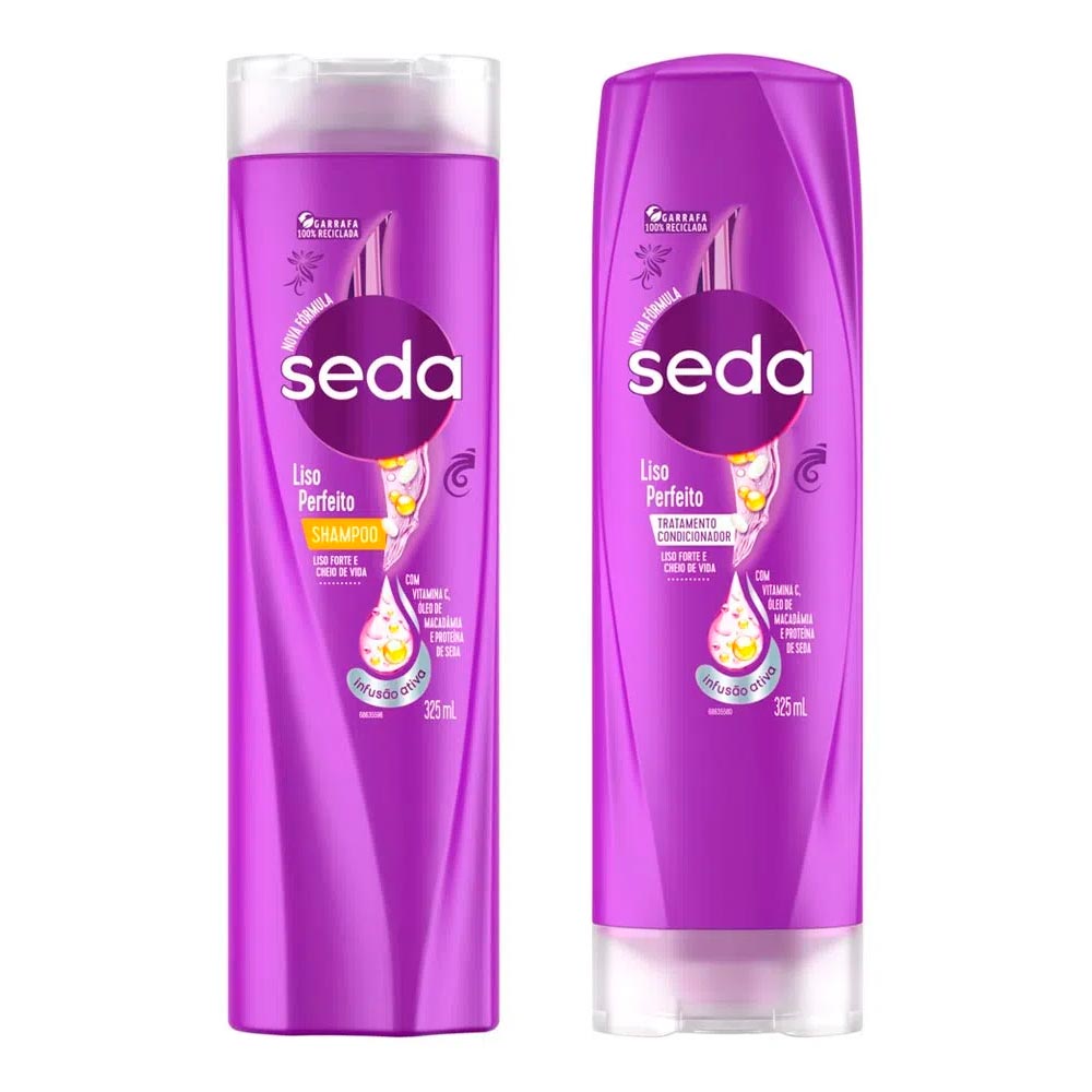 Kit Seda Liso Perfeito Shampoo + Condicionador 325ml