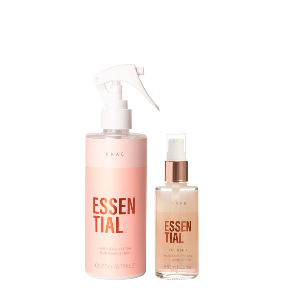 Kit Braé Essential - Óleo Capilar Oil Blend 60ml + Fluído 260 ml