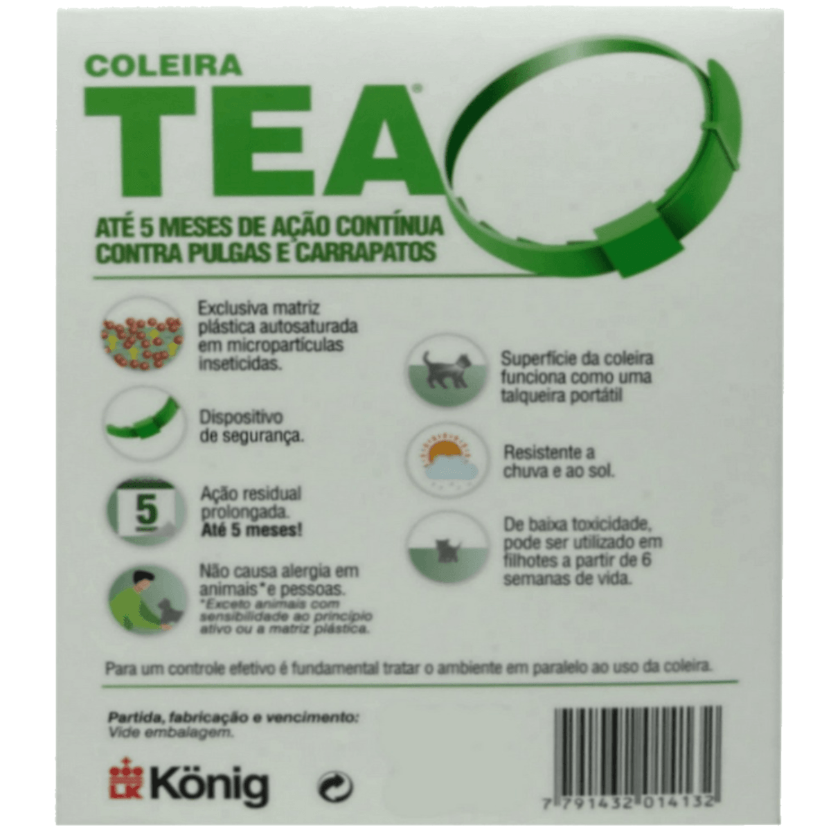 Coleira Contra Pulgas E Carrapatos Gatos C/ 7 + Cães Médio C/ 2