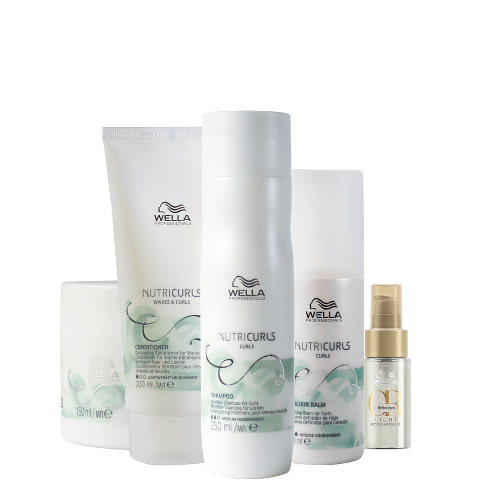 Encontraproduto.com.br - Kit Wella Professionals Nutricurls Light Home Care- 5 Produtos