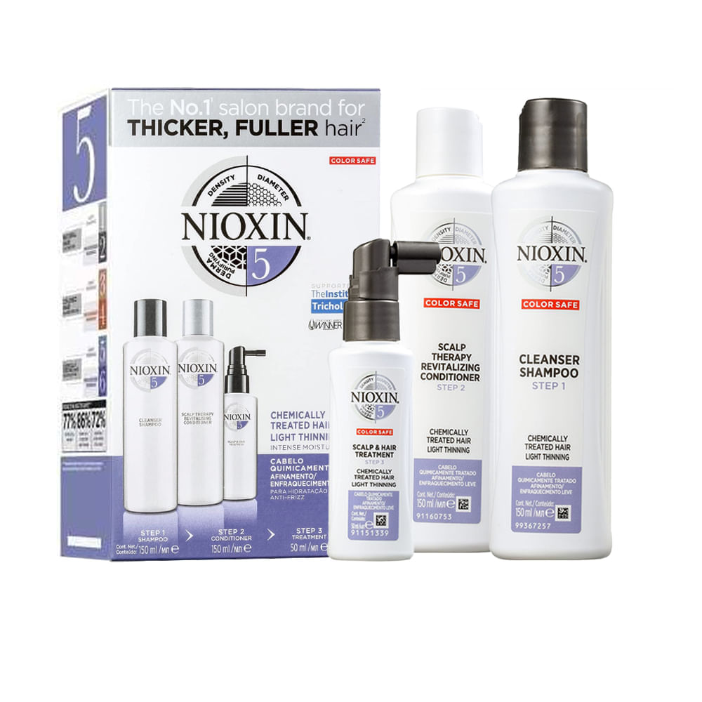 Kit de Tratamento Contra Afinamento Capilar Nioxin TrialSistema 5