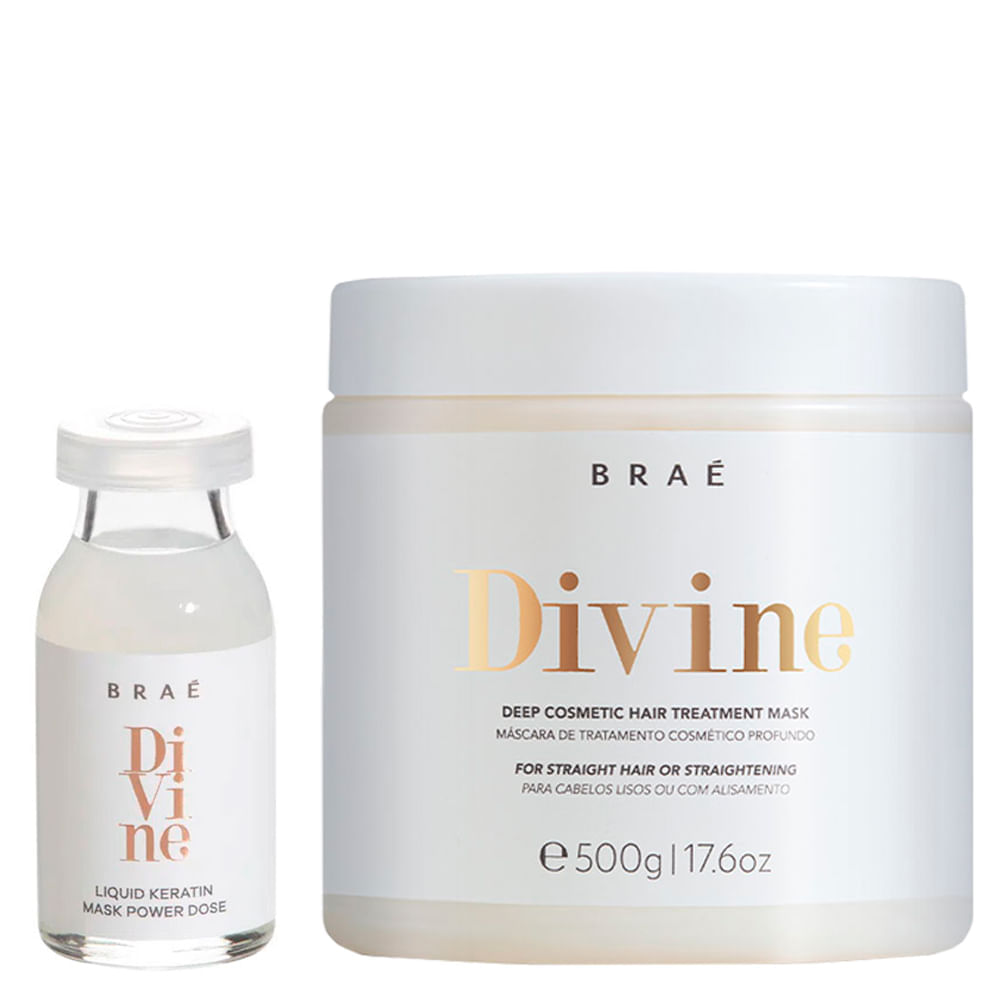 Kit Braé Divine - Máscara de Hidratação 500g + Ampola de Hidratação 13ml