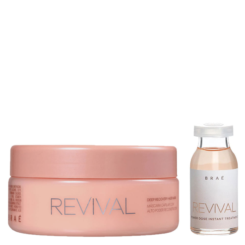 Kit Braé Revival - Máscara de Reconstrução 200g + Ampola de Reconstrução 13ml