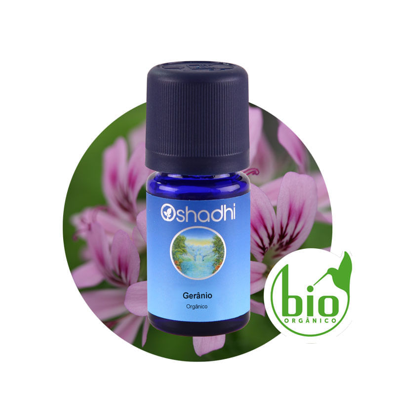 Óleo Essencial de Gerânio Orgânico 5ml Oshadhi