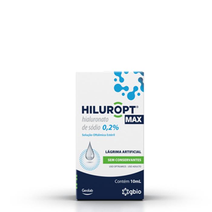 Hiluropt Max (Hialuronato de sódio) 2mg/mL solução de uso oftálmico 10ml