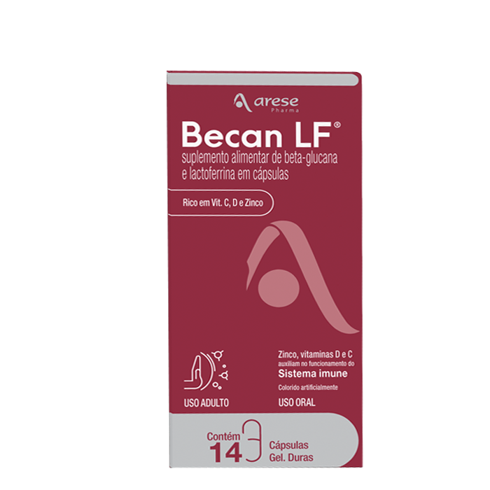 Suplemento Alimentar Becan LF Arese Pharma 14 Cápsulas Gelatinosas
