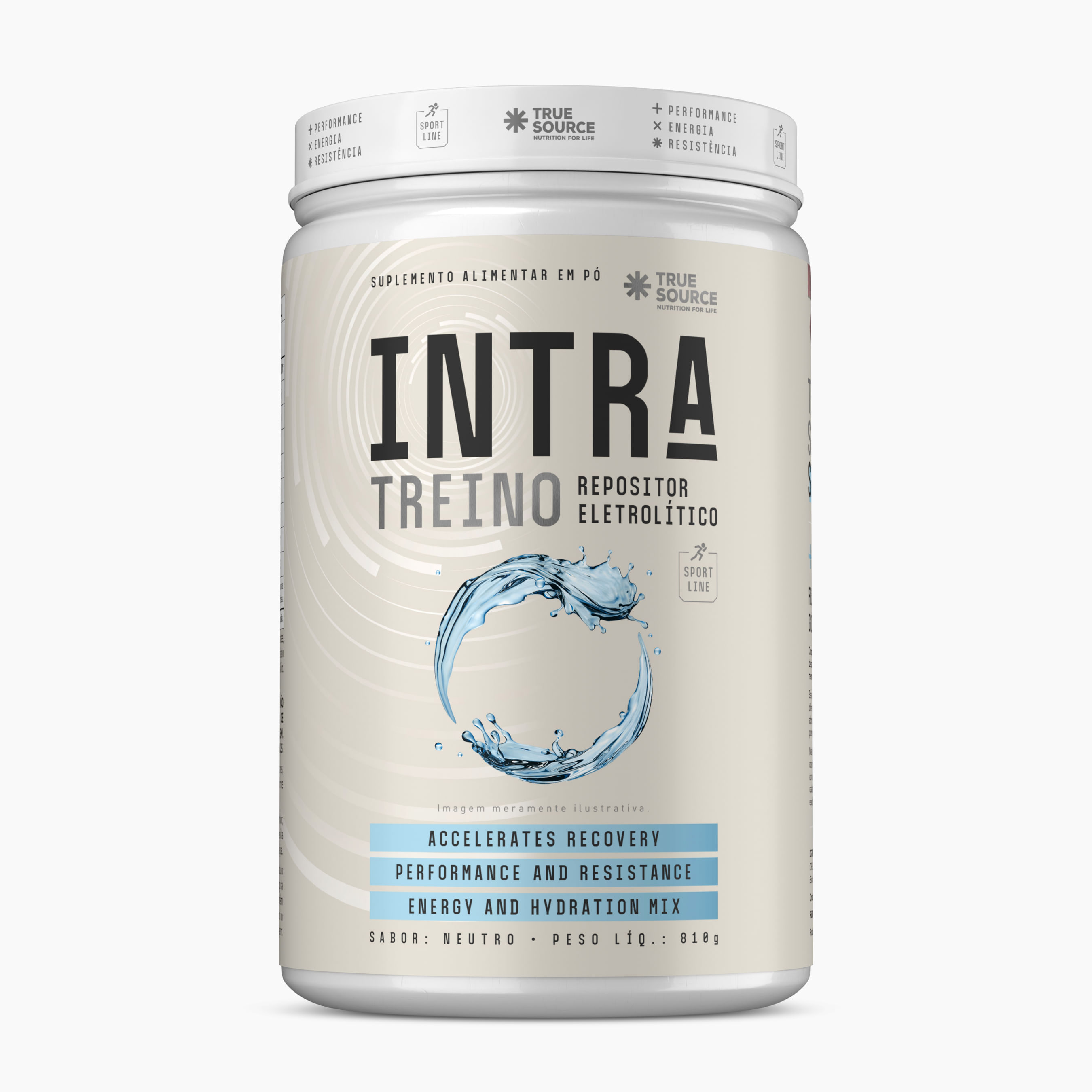Intra Treino Repositor Eletrolítico Sport Line Neutro 810g True Source