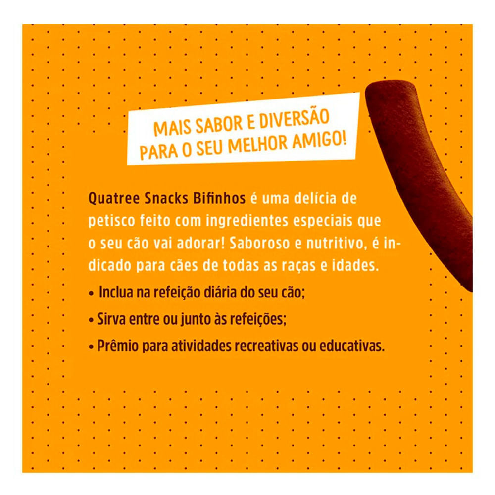 Snacks Quatree Bifinhos Cães Sabor Frango 500g