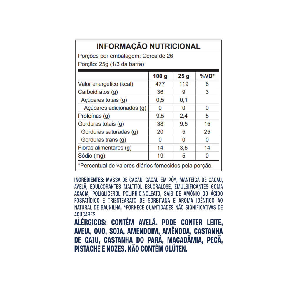 Chocolate Zero Açúcar 70% Cacau Goldko 80g