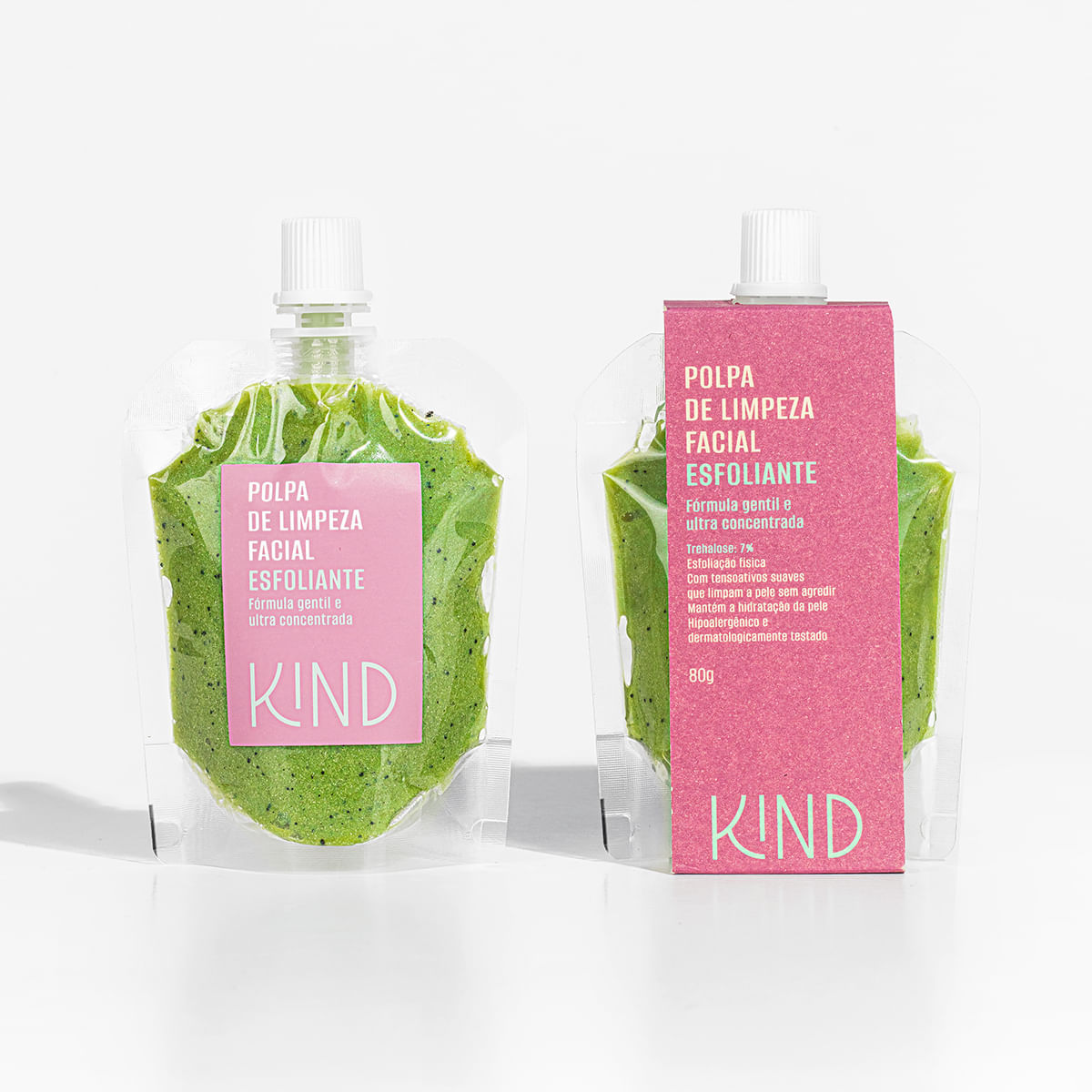 Encontraproduto.com.br - Polpa De Limpeza Facial Esfoliante, Kind Beauty, Ultra Concentrada Pele Hidratada 80g