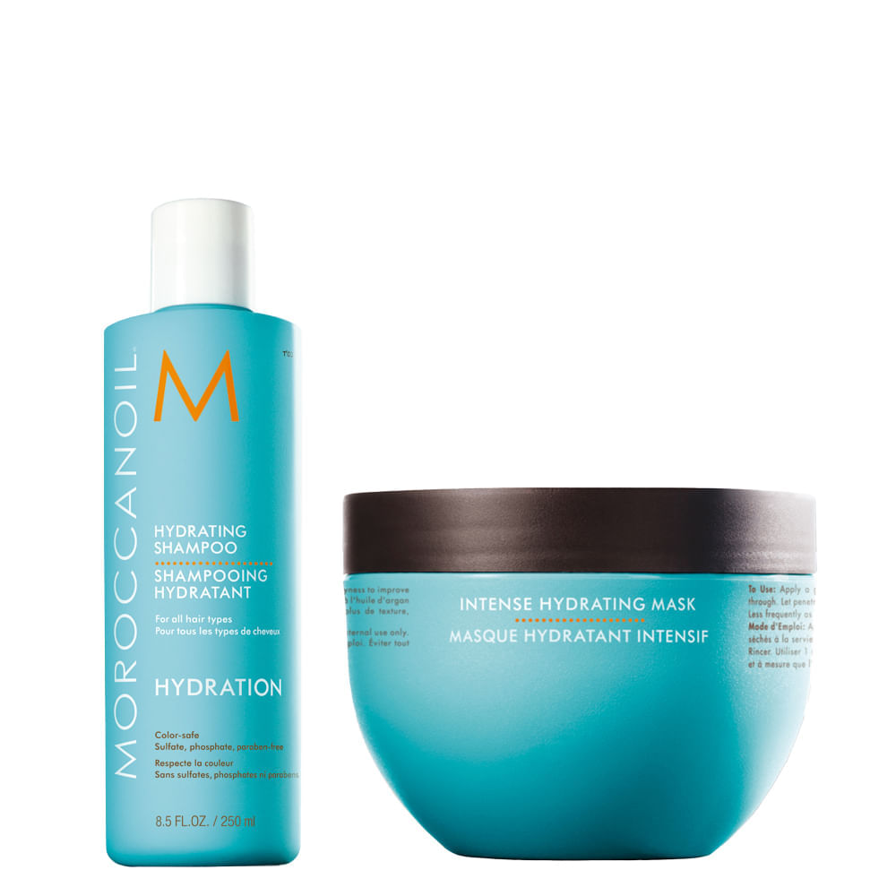 Kit Moroccanoil Hydration - Shampoo 250 ml + Máscara Intense  250 ml Kit Moroccanoil Hydration Shampoo 250ml + Máscara Intense  250ml