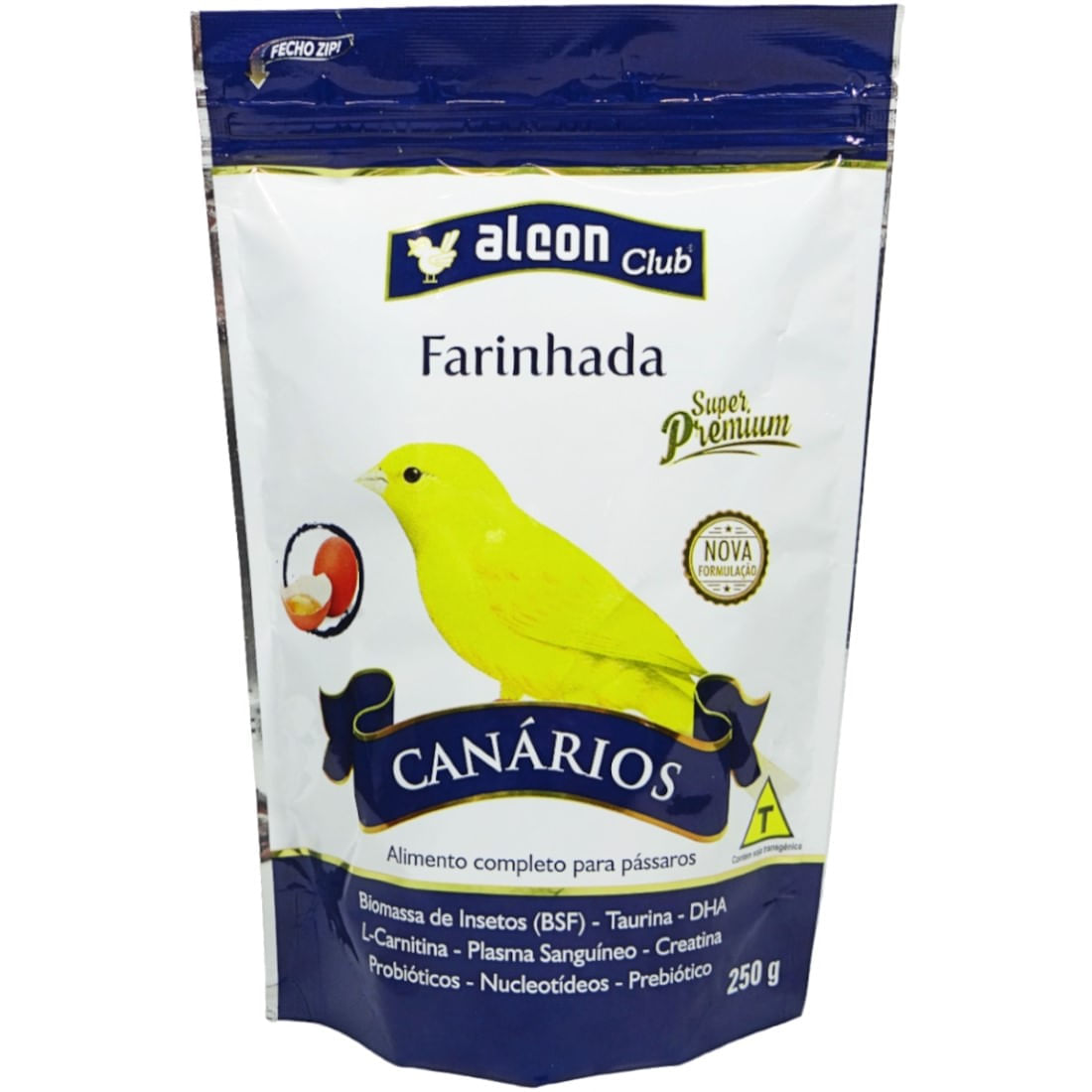 ALCON CLUB FARINHADA CANÁRIO 250G SUPER PREMIUM KIT COM 3