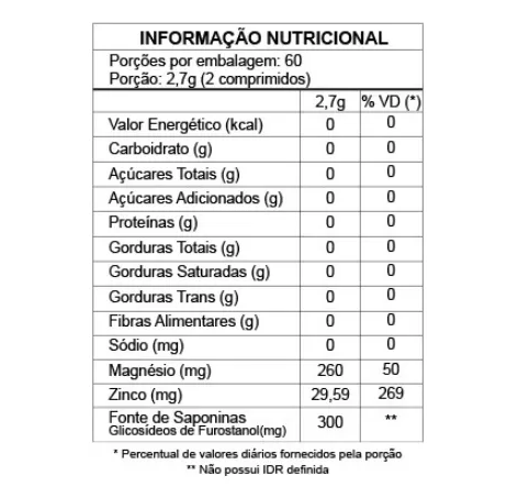 Power Men Estimulante Natural Da Testosterona 300 Cápsulas 5 Frascos Nutriage