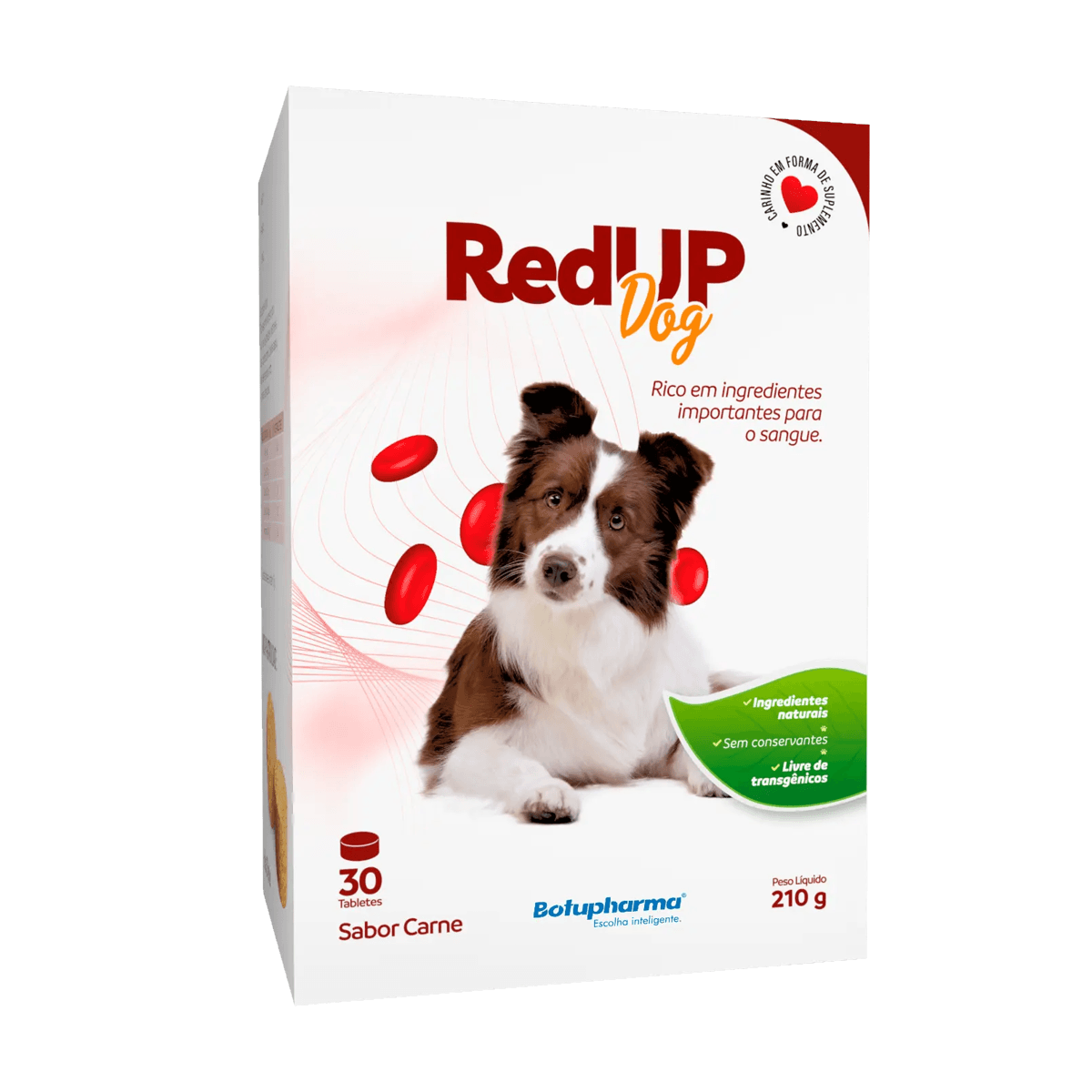 RED UP DOG 210G COM 30 TABLETES SABOR CARNE PARA CÃES