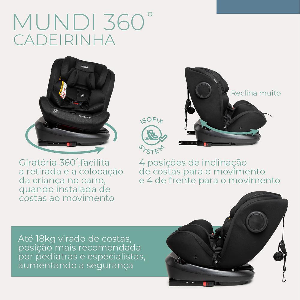 Cadeira Para Auto - Infanti - Mundi 360º - Preto - Dorel
