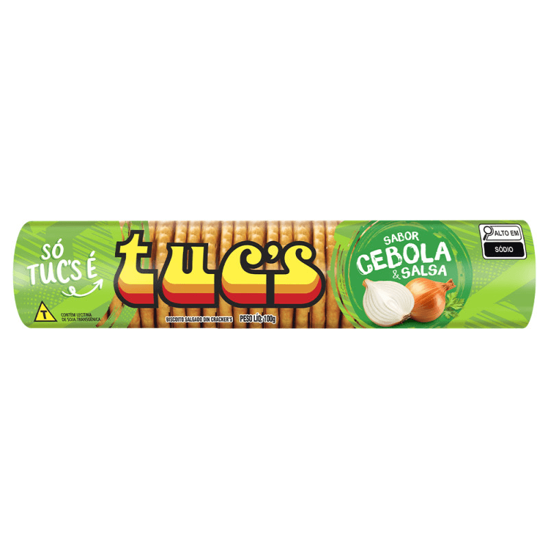 Biscoito sabor cebola e salsa com 100g - Tucs