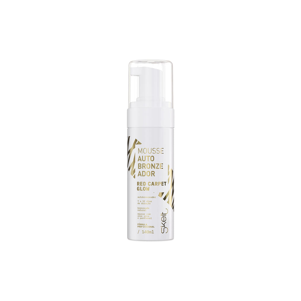 Kit Skelt - Mousse Auto Bronzeador Red Carpet Glow 140 ml + Luva Aplicadora