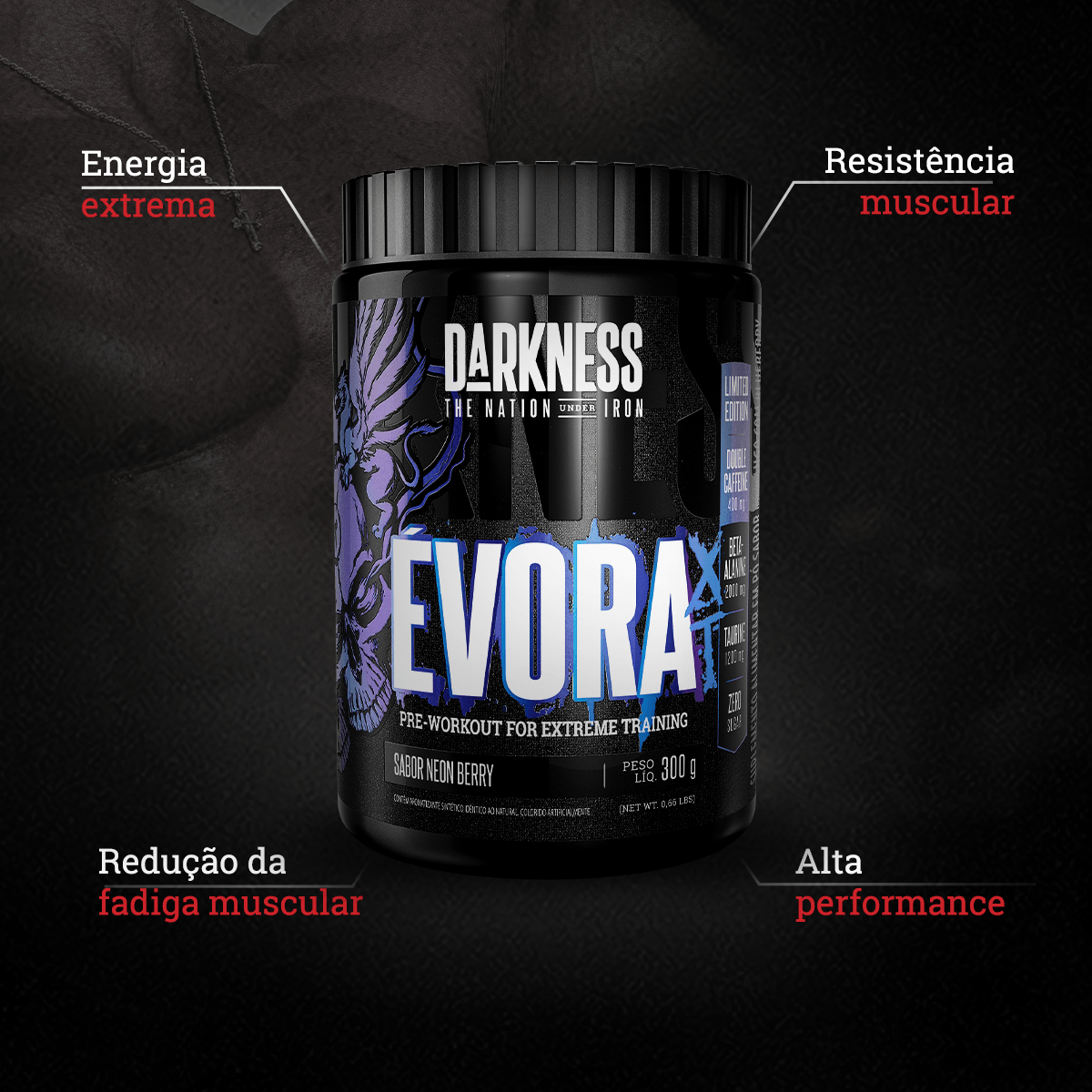 Pré-treino com cafeína - Évora XT Darkness