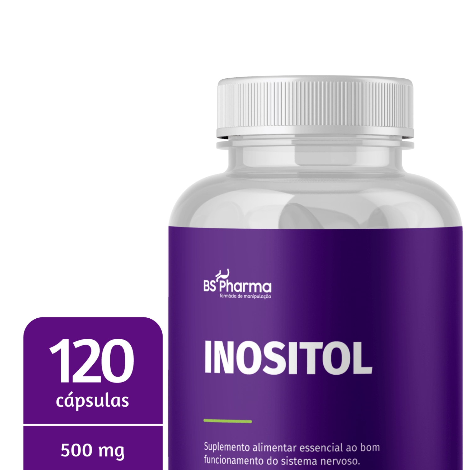 Encontraproduto.com.br - Inositol 500 mg 60 Cápsulas BS Pharma