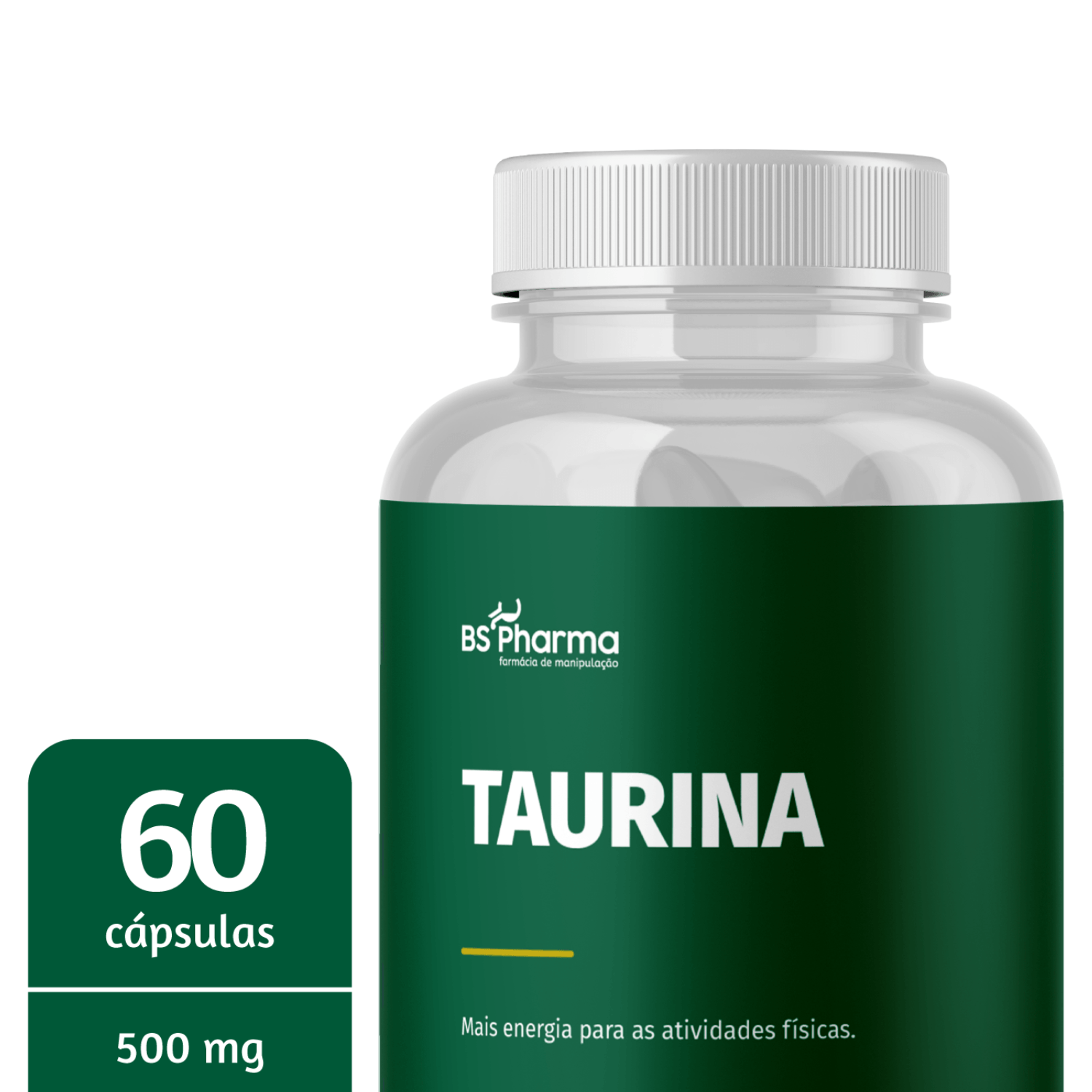 Encontraproduto.com.br - Taurina 500 mg 60 Cápsulas BS Pharma