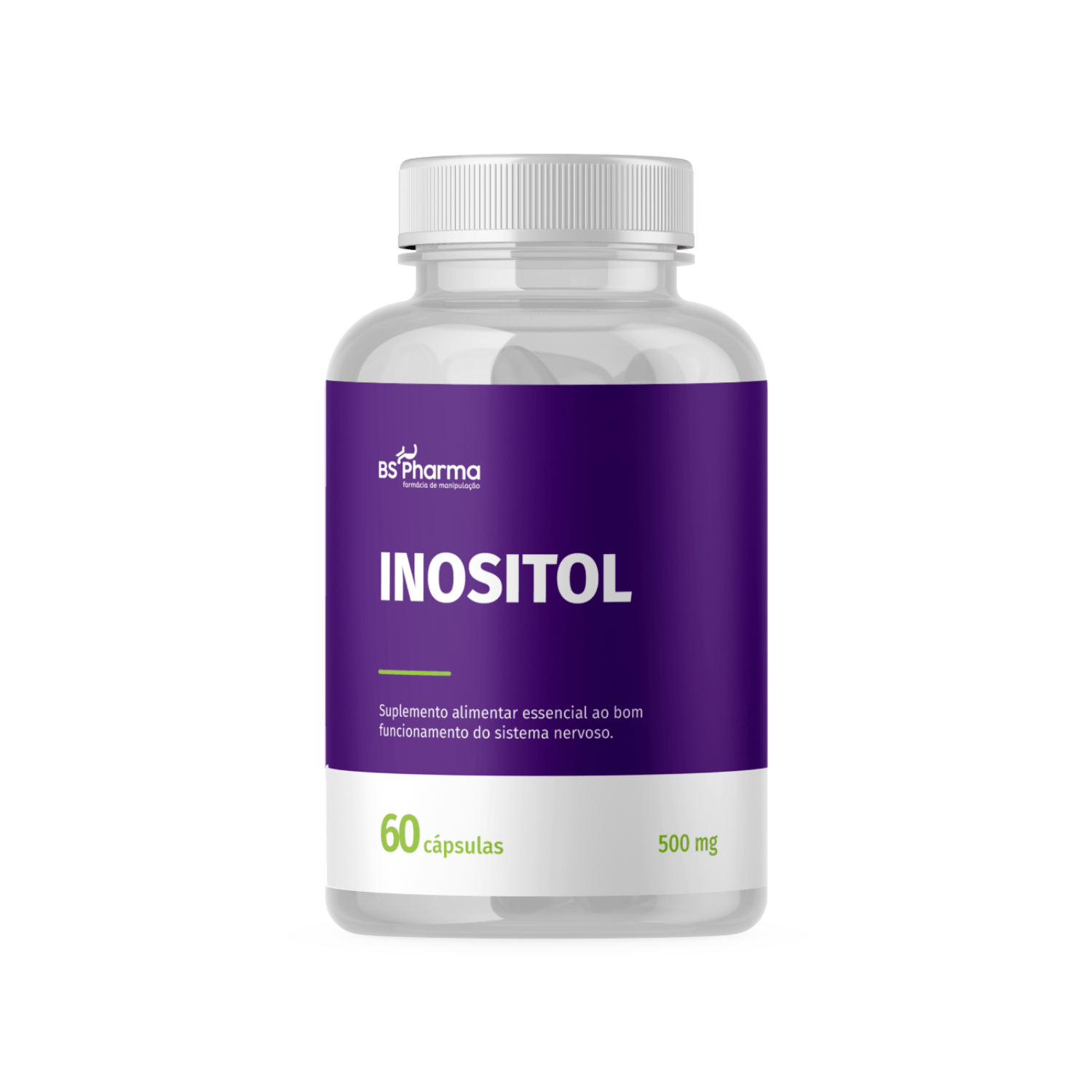 Encontraproduto.com.br - Inositol 500 mg 60 Cápsulas BS Pharma