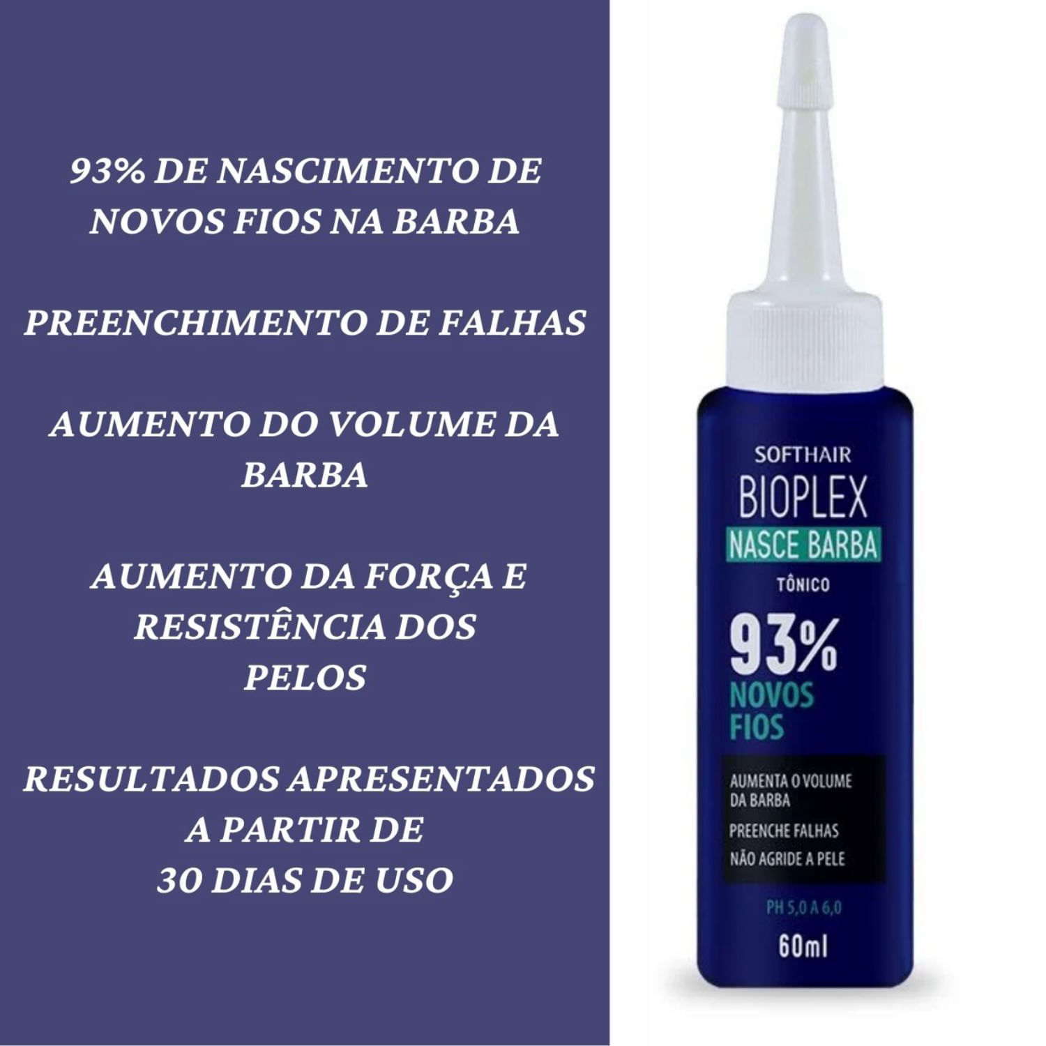 Produto Para Crescer Barba Bioplex Nasce Barba Original 2und