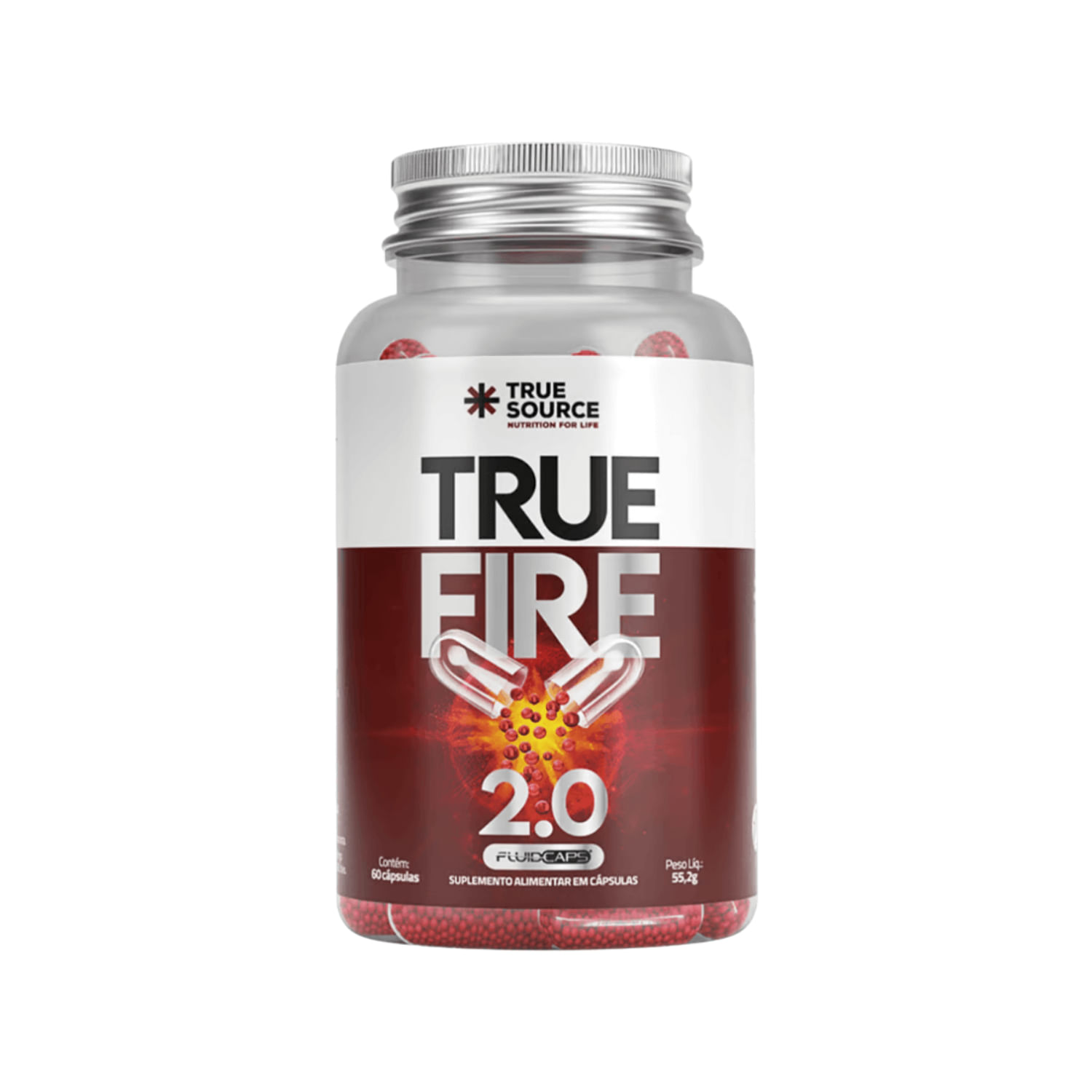 Encontraproduto.com.br - Termogênico True Fire 2.0 60 Cápsulas True Source