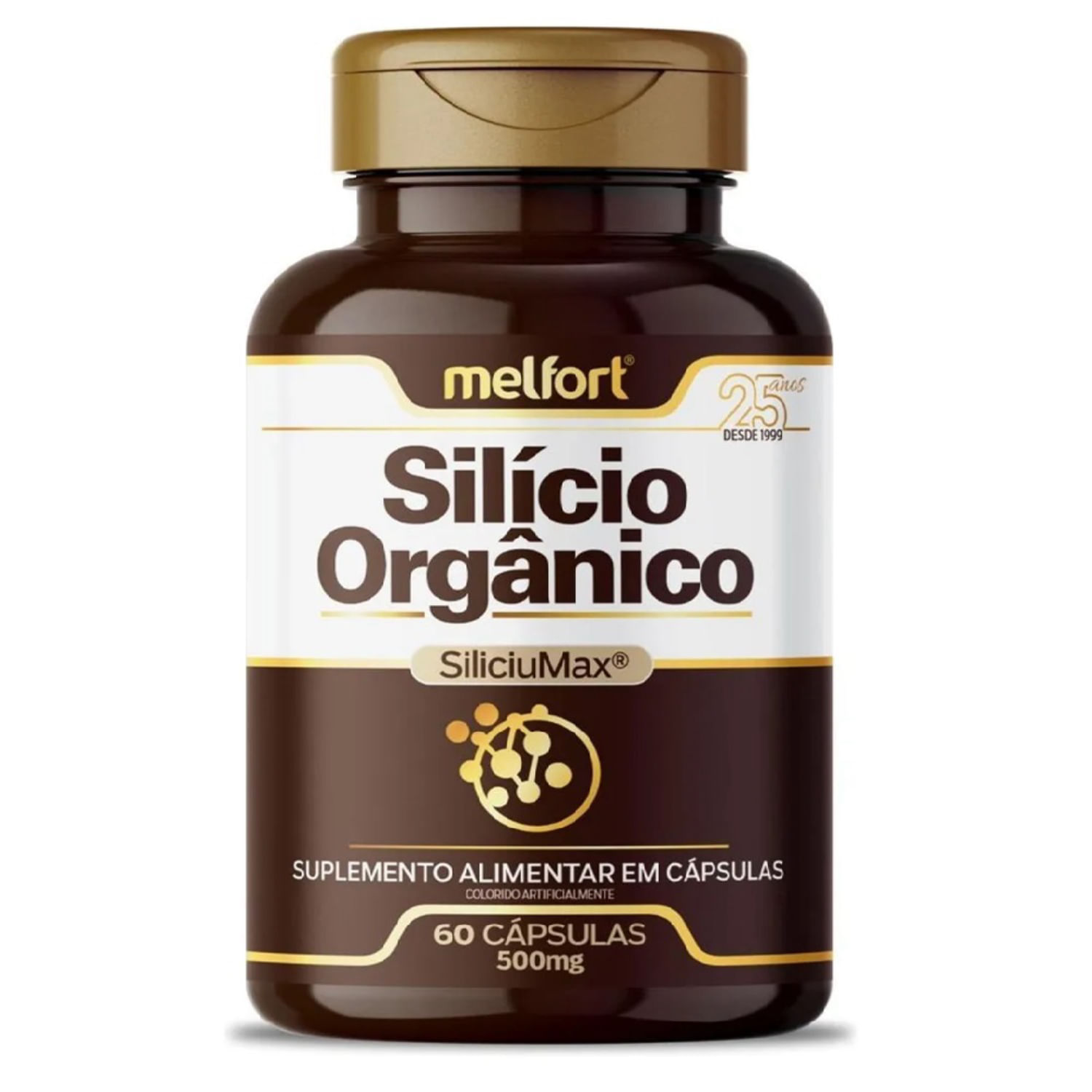 Silício Orgânico (500mg) 60 Cápsulas - Melfort