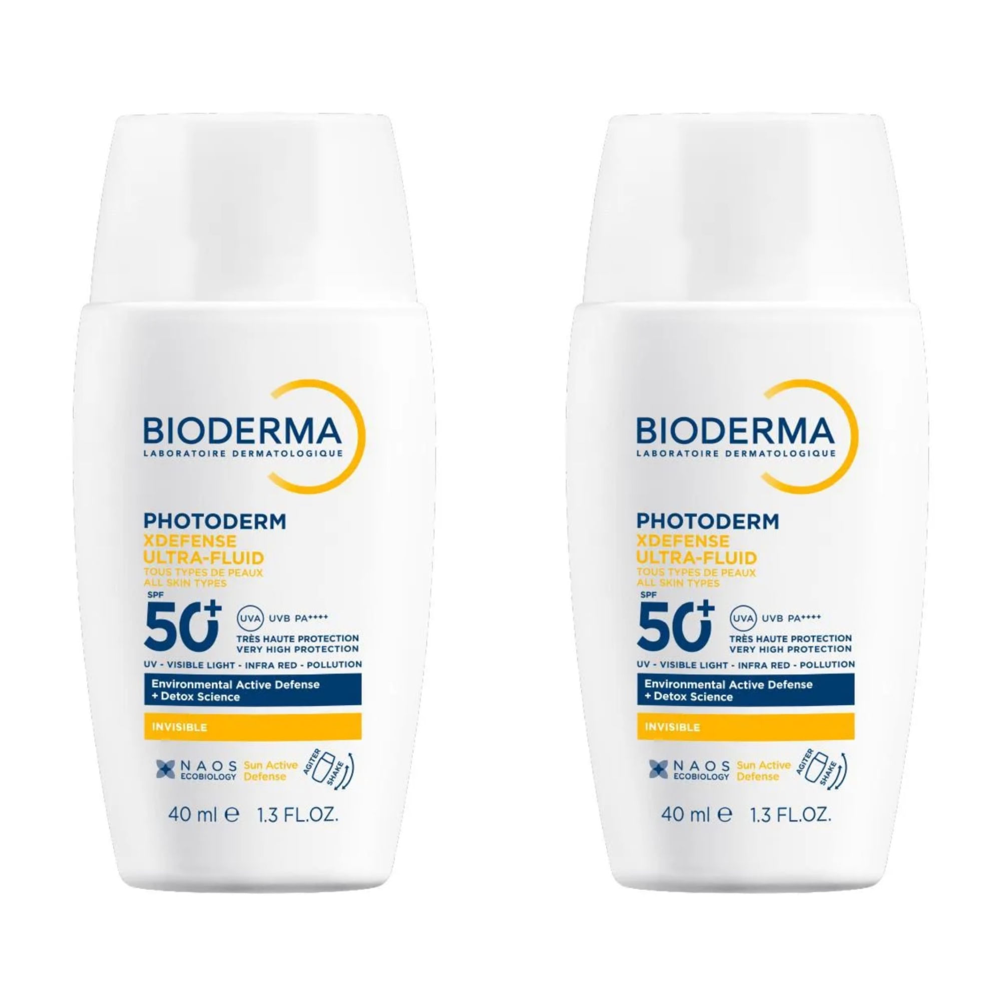 Encontraproduto.com.br - Kit com 2 Unidades de Protetor Solar Bioderma Photoderm XDefense Ultra Fluid FPS50+ 40ml