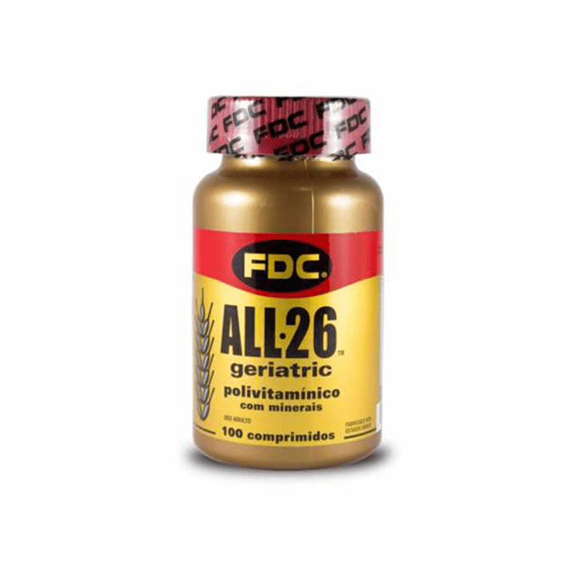 All 26 Geriatric 100 Comprimidos Multivitamínicos e Multiminerais FDC