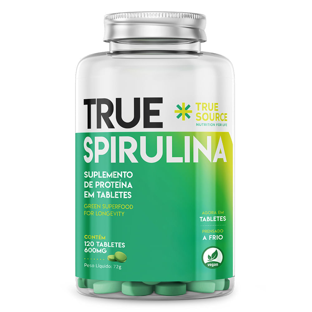 Spirulina 600mg 120 Tabletes – True Source