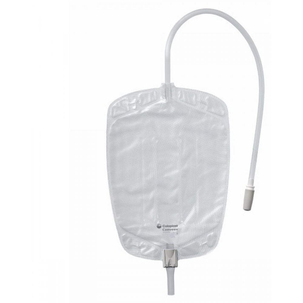 Encontraproduto.com.br - 5170 - Bolsa Coletora de Urina Contorno Perna Tubo de 45cm Capacidade 600ml Unidade