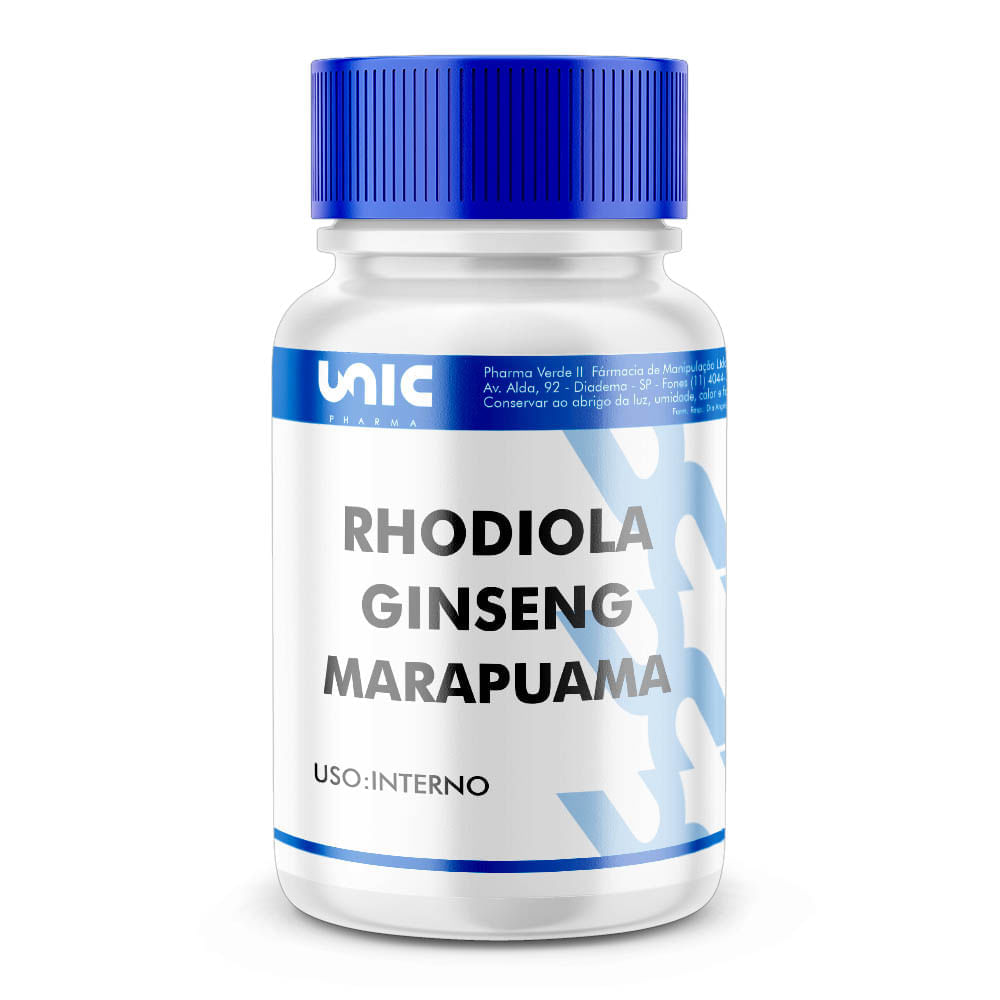 Rhodiola + Ginseng + Marapuama 30 Cápsulas