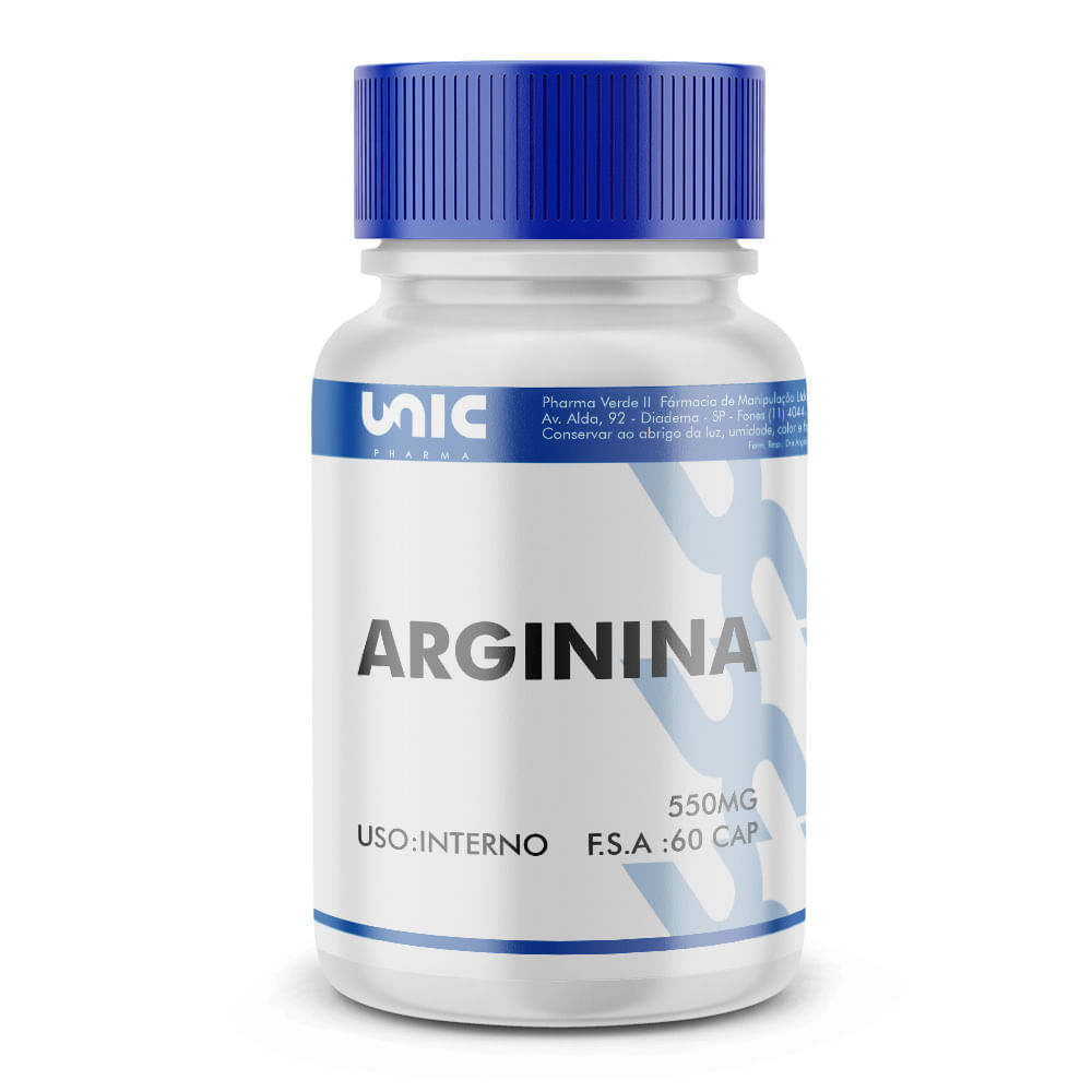 Arginina 550mg 30 Cápsulas