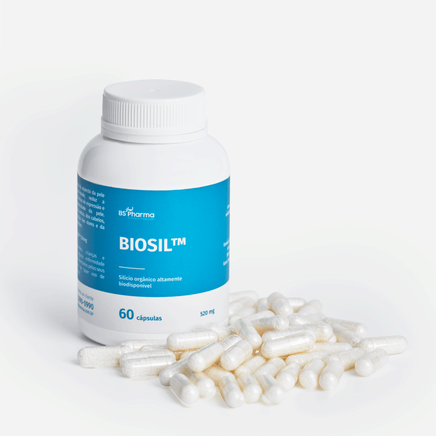 Encontraproduto.com.br - BioSil Silício Orgânico  520 mg 60 Cápsulas BS Pharma