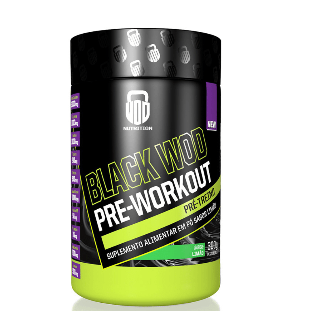 Black Wod Pre Workout Limão - Wod Nutrition - 300g